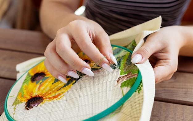 Ręcznie wykonany haft